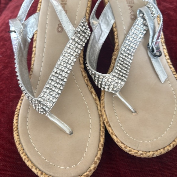 Silver Rhinestone Sandals - Picture 4 of 6